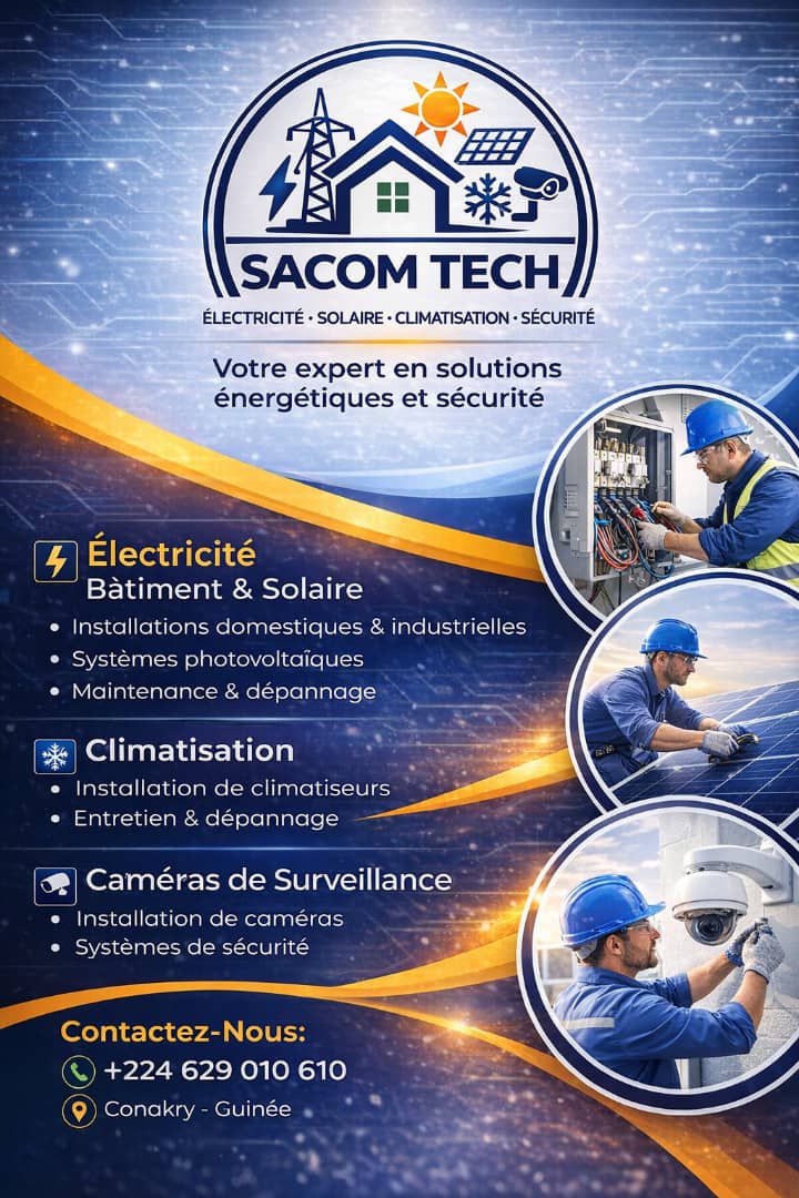 SACOM TECH - Services Electricite Solaire Climatisation Securite